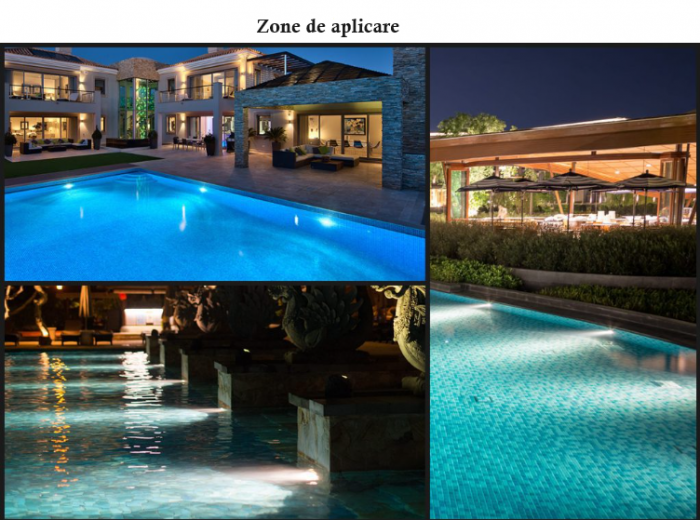 Lumină pentru piscină Mi-Light MiBoxer LED pentru sistem LoRa 433MHz 27W PAR56 IP68 RGB+CCT PW01 spot subacvatic [9]