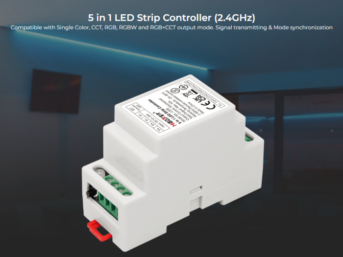 Mi-Light LS2S MiBoxer 5 în 1 controler de zonă, control pentru bandă LED pentru șină DIN DIM+WW+CW/RGB/RGBW/RGB+CCT [5]