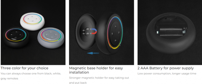 Mi-Light miboxer S2W Telecomandă curcubeu cu 4 zone luminozitate, culoare, control temperatură RGB+CCT culoare albă [7]