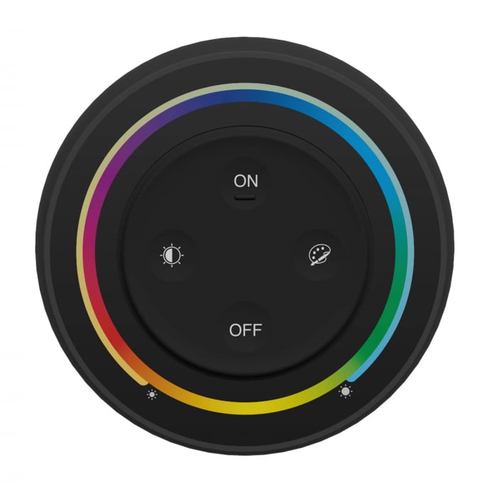 Mi-Light miboxer S2B Telecomandă curcubeu cu 4 zone luminozitate, culoare, control temperatură RGB+CCT culoare negru [2]