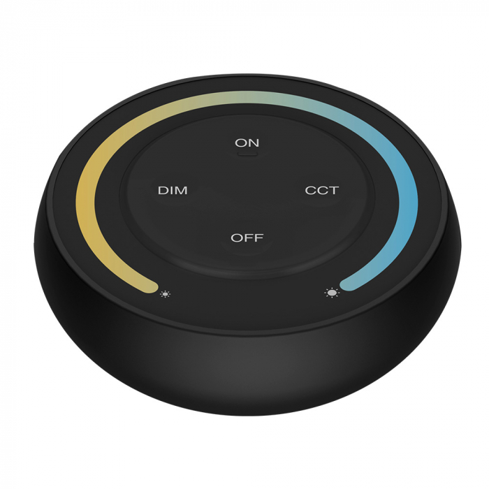 Mi-Light MiBoxer Sunrise luminozitate și control al temperaturii culorii controller telecomandă neagră DIM+CCT S1-B [1]
