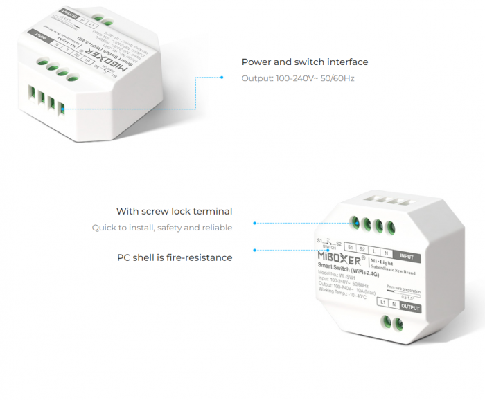 Mi-Light MiBoxer WL-SW1 Smartlife Switch Comutator inteligent Tuya WiFi+2.4G RF switch [10]