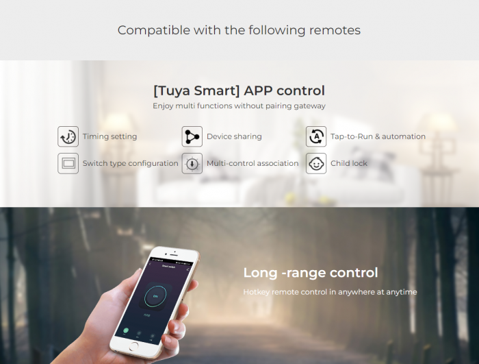 Mi-Light MiBoxer WL-SW1 Smartlife Switch Comutator inteligent Tuya WiFi+2.4G RF switch [13]