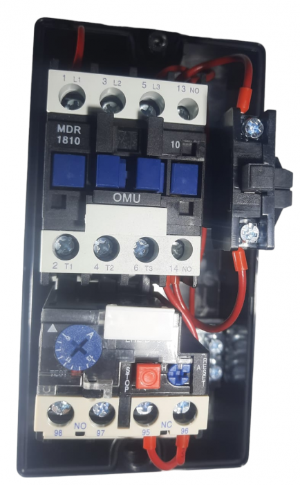 Motor starter 4-6A (2.2kW) 400V pornire motor echipat cu contactor si releu termic IP65 [7]