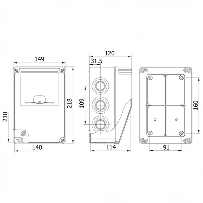 Panou din plastic ABS neechipat 7 module 218x149mm IP66 organizare de santier [5]