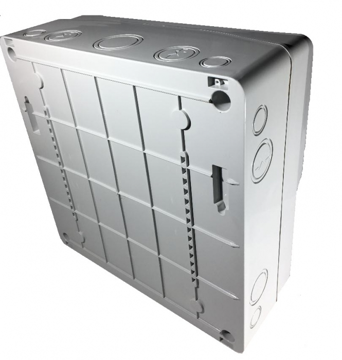 Panou din plastic pentru exterior echipat 1 priza 5P 16A 2 prize monofazice IP44 [3]