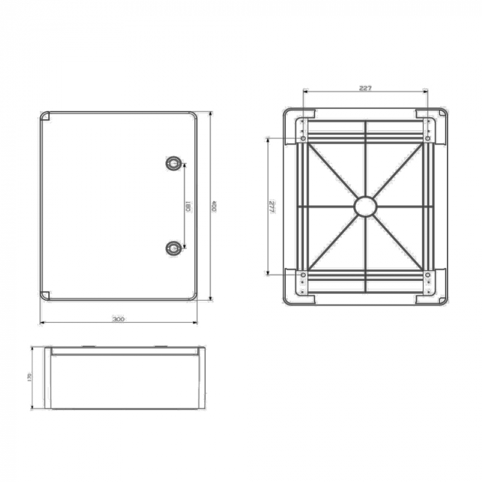 Panou electric ABS pentru distributie 400x300x170mm IP65 IK10 24 module [4]