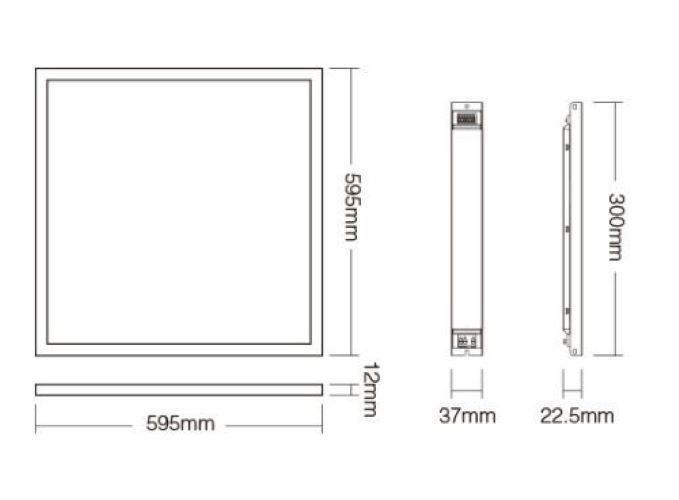 Panou LED Mi-Light MiBoxer 40W 595x595mm DIM+RGB+CCT FUTL01 60x60cm 2800lm [4]