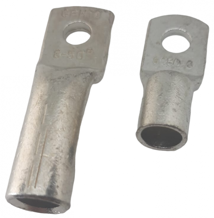 Papuc cupru recopt 50mm² cu gaura de 8mm lungime 52mm [5]