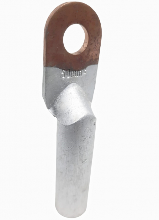 Papuc electric cupru aluminiu Cu-Al 50mm²  terminali tubulari diametru gaura 10mm lungime 90mm [1]