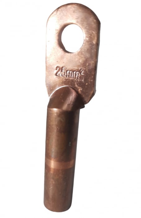 Papuc electric cupru Cu 25mm²terminali tubulari diametru gaura 8mm lungime 70mm [1]
