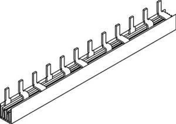 Pieptene busbar tip pin 3 poli (14x3 module) 80A 1000mm 16mm² pentru conexiuni electrice in sigurante [3]