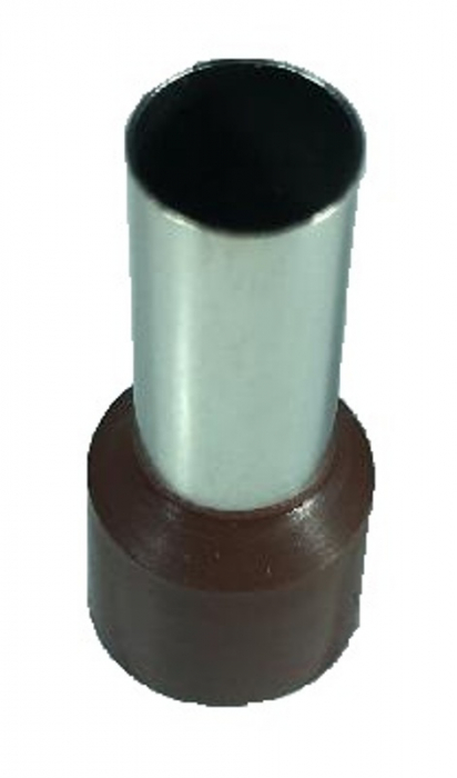 Pini tubulari izolati terminali papuci electrici 25mm² maro set 100 bucati [2]