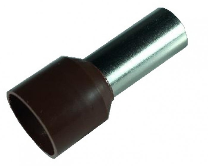 Pini tubulari izolati terminali papuci electrici 25mm² maro set 100 bucati [1]