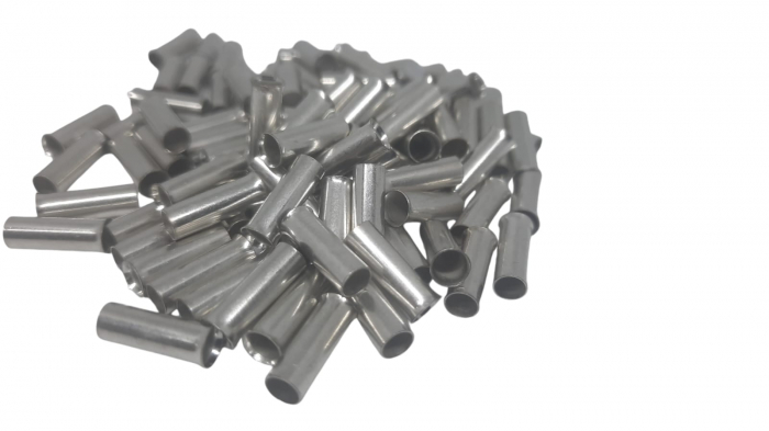 Pini tubulari neizolati 6 mm² lungime 12mm set 100 bucati terminali ferule [2]