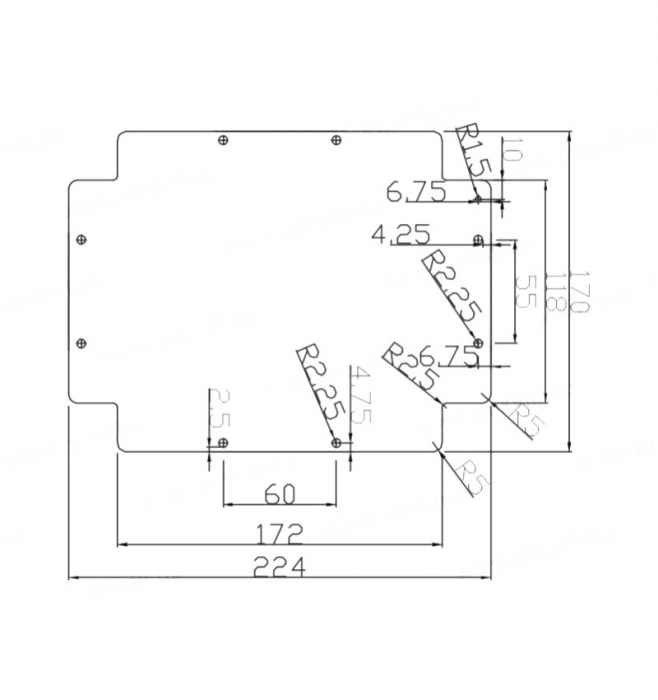 Placa de montaj metalica pentru doze 240x190mm contrapanou [3]