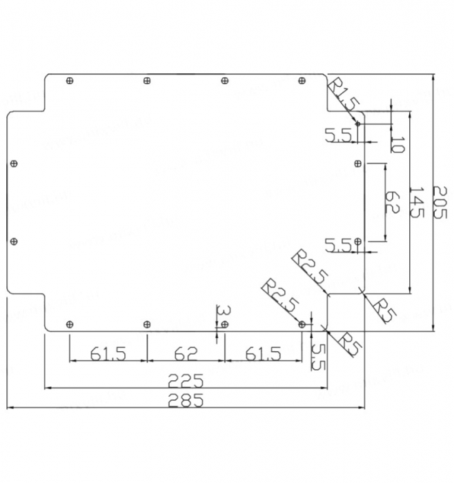 Placa de montaj metalica pentru doze 300x220mm contrapanou [3]