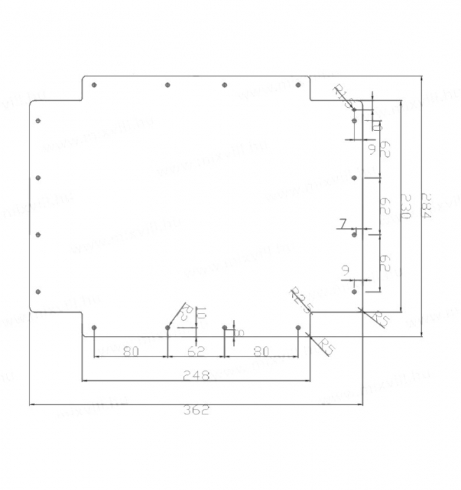 Placa de montaj metalica pentru doze 380x300mm contrapanou [3]