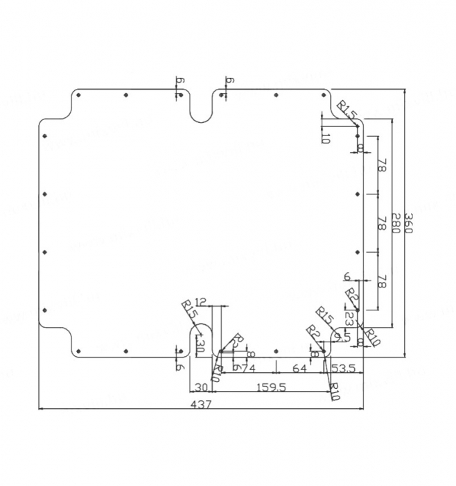 Placa de montaj metalica pentru doze 460x380mm contrapanou [3]