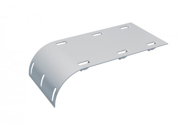 Placa metalica 180x90mm indoita pentru coborare cabluri din canalul metalic [1]