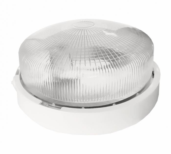 Plafoniera rotunda cu abajur din sticla 232x100mm E27 uzinala, maxim 100W IK06 IP44 cu montaj pe tavan sau perete,badt 3 ani garantie [1]