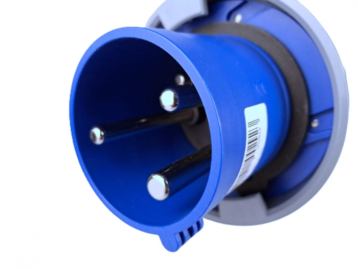 Prelungitor adaptor 1 metru stecher fisa 3 poli 63A la priza schuko 16A IP44, cablu H07RN-F 3G2.5 [3]