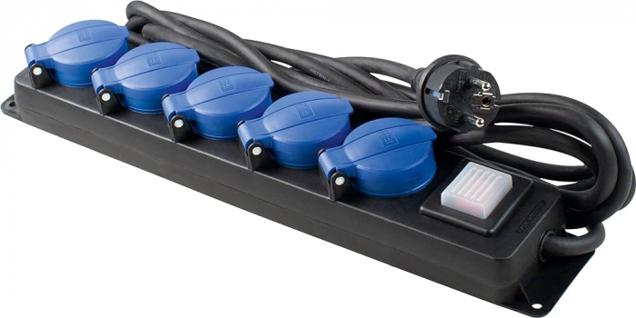 Prelungitor cu 5 prize cablu 1.5m H07RN-F 3G2,5 230V 16A max. 3500W IP44 [1]