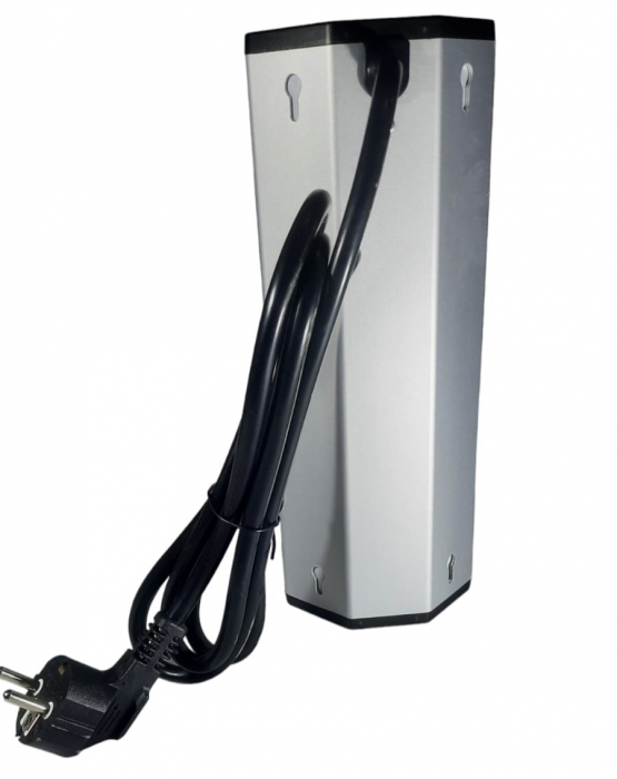 Prelungitor grup 4 prize schuko pentru colt montaj pe blat sau birou 16A 3680W 230V cablu 1.8 metri 3G1.5 si led indicator de prezenta tensiune [8]