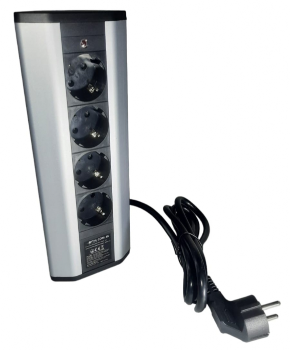 Prelungitor grup 4 prize schuko pentru colt montaj pe blat sau birou 16A 3680W 230V cablu 1.8 metri 3G1.5 si led indicator de prezenta tensiune [6]
