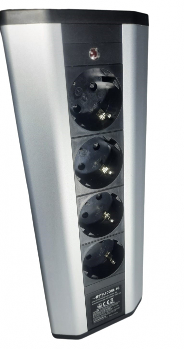 Prelungitor grup 4 prize schuko pentru colt montaj pe blat sau birou 16A 3680W 230V cablu 1.8 metri 3G1.5 si led indicator de prezenta tensiune [12]