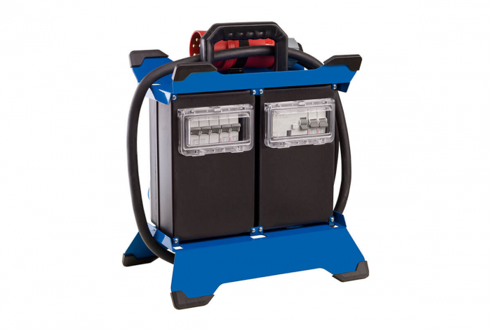 Prelungitor Stecky Duo 4 pentru santier cu 6 prize monofazice schuko 16A 250V. 1 priza monofazica CEE 3 poli 16A , 1 priza trifazica CEE 5 poli 16A , 2 prize trifazice CEE 5 poli 32A IP44 si 2 porturi [2]