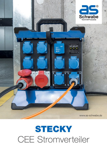 Prelungitor Stecky II pentru santier cu 4 prize monofazice schuko 16A 250V , 2 trifazice CEE 5 poli 16A IP44 si protectie diferentiala [5]