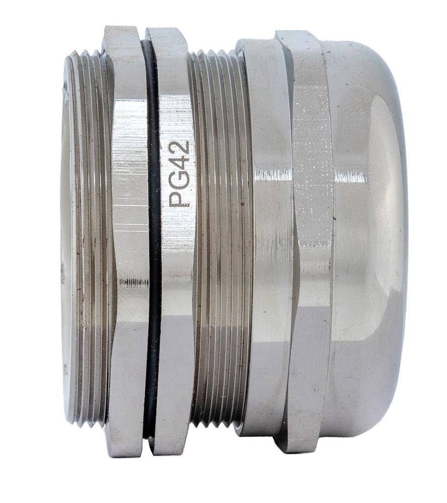 Presetupa metalica PG42 din alama nichelata diametru 32 - 38 mm IP68 [2]