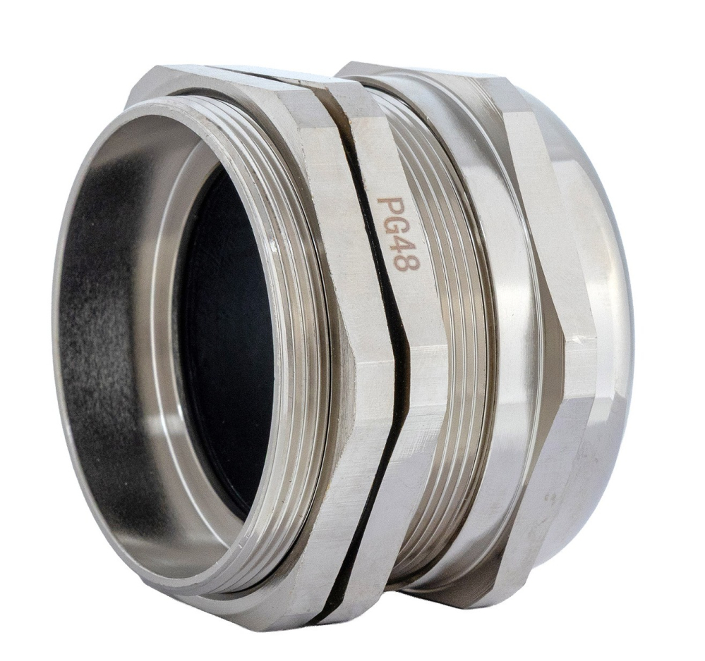 Presetupa metalica PG48 din alama nichelata pentru cablu cu diametru 37 - 44 mm IP68 [3]
