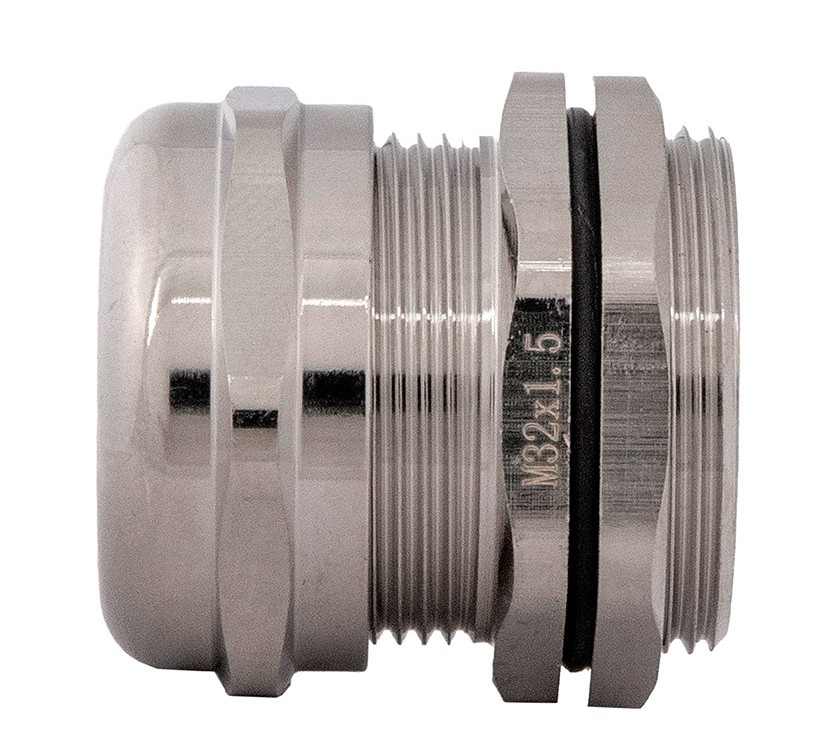 Presetupa metrica M32 din metal alama nichelata diametru 18-25mm IP68 [2]