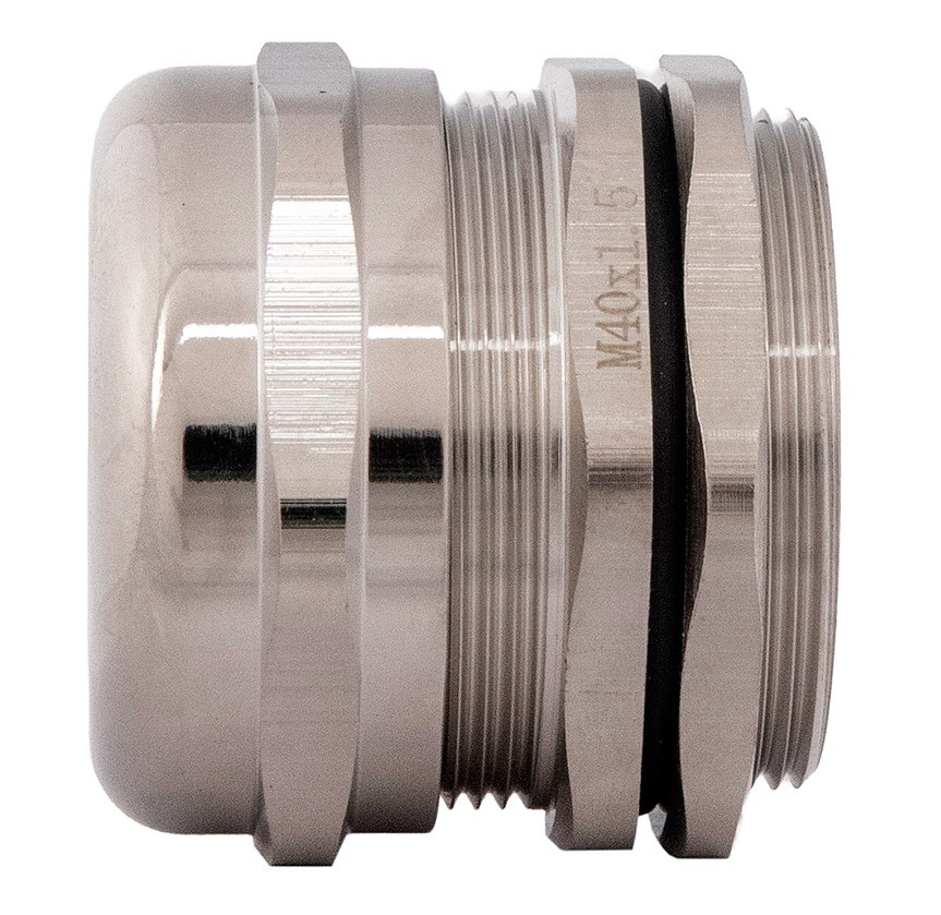 Presetupa metrica M40 din metal alama nichelata diametru 22-32mm IP68 [2]