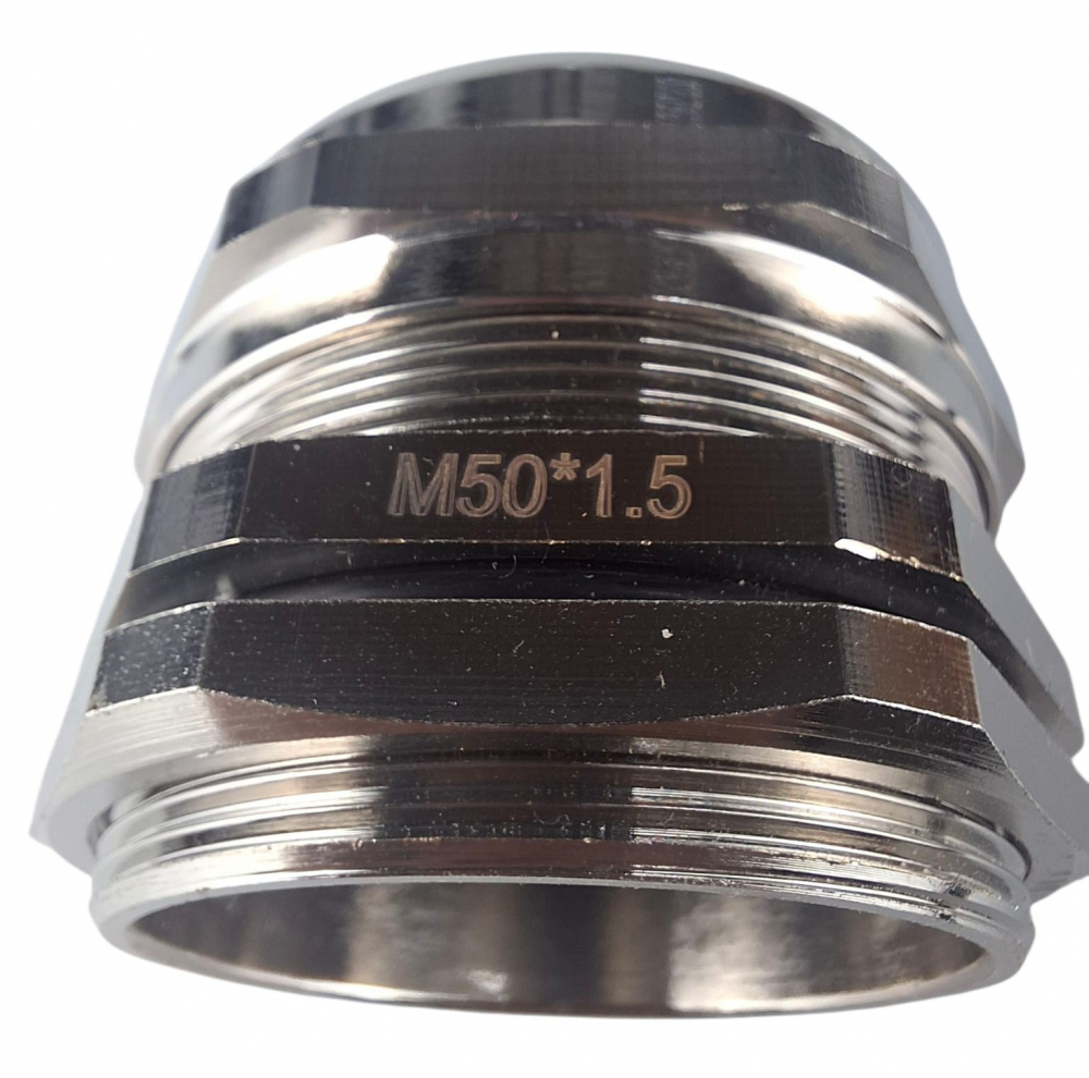 Presetupa metrica M50 din metal alama nichelata diametru 32-38mm IP68 [2]