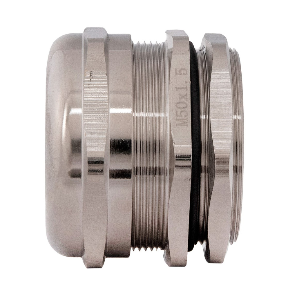 Presetupa metrica M50 din metal alama nichelata diametru 32-38mm IP68 [2]