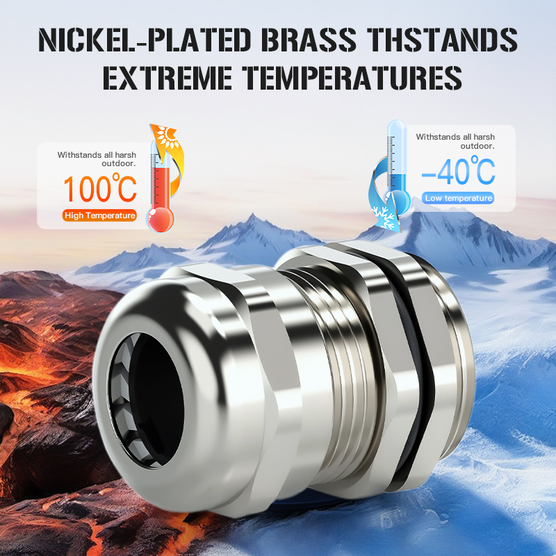 Presetupa metrica M50 din metal alama nichelata diametru 32-38mm IP68 [11]