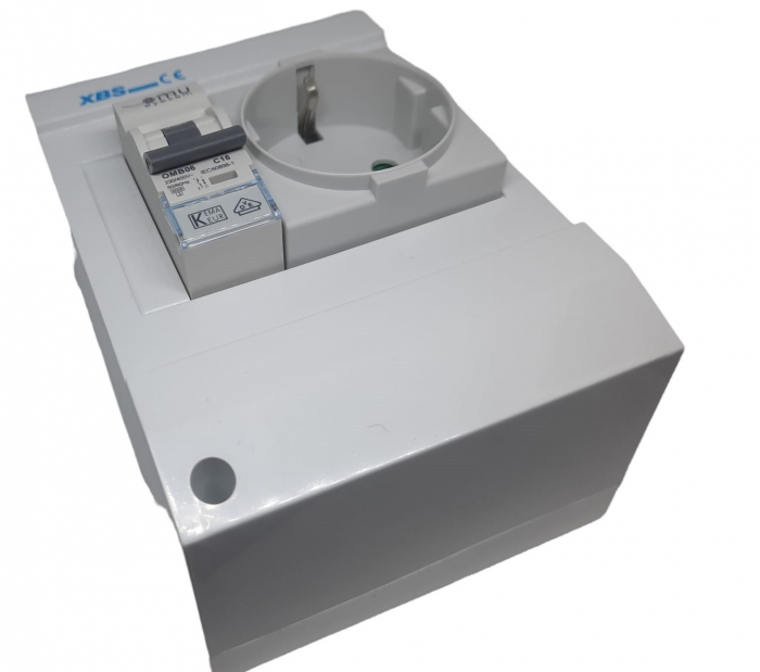 Priza aplicata schuko cu protectie copii si siguranta 1P C 16A 130x87mm IP20 230V AC 50/60Hz [4]