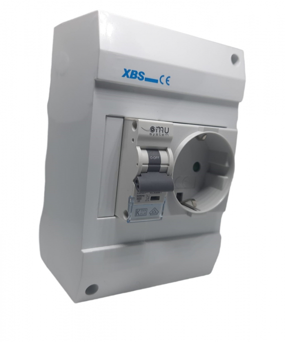 Priza aplicata schuko cu protectie copii si siguranta 1P C 16A 130x87mm IP20 230V AC 50/60Hz [2]