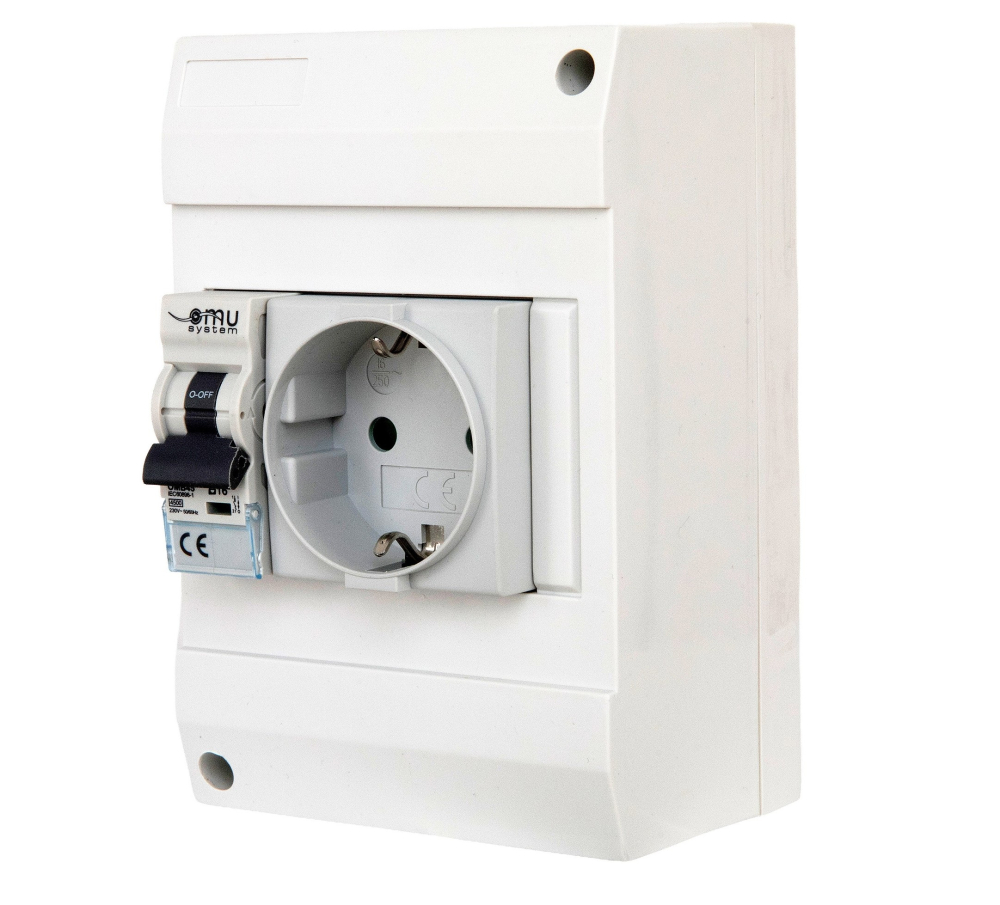 Priza aplicata schuko cu protectie copii si siguranta 1P curba B 16A 130x87mm IP20 230V AC 50/60Hz [2]