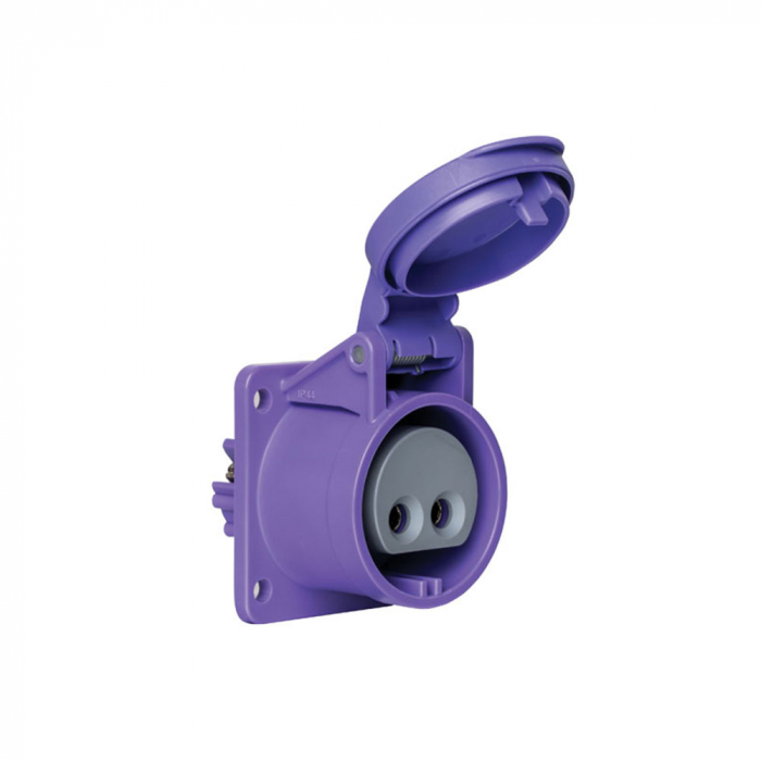 Priza industriala 2 poli 24V 16A incastrabila 60x54mm IP54 [1]