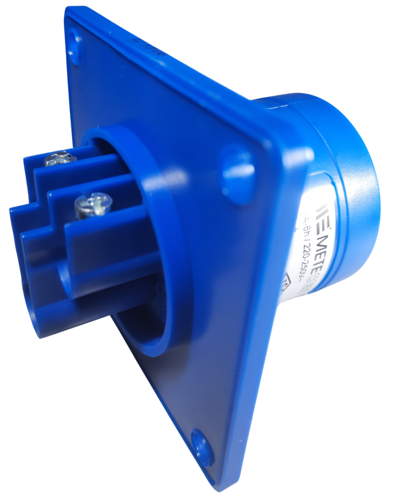 Priza industriala monofazica incastrabila 3 poli 16A 6h 220-250V 50-60Hz IP44 [4]