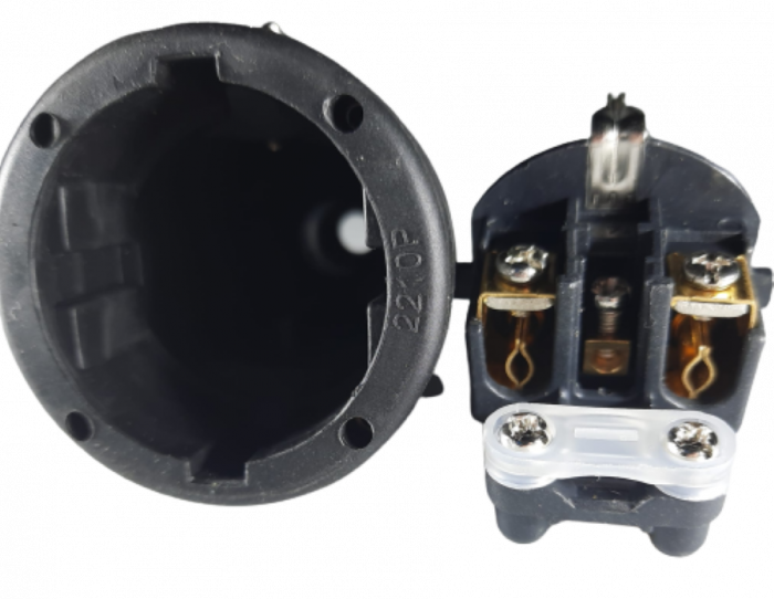 Priza neagra cupla cauciucata schuko 16A 250V [4]