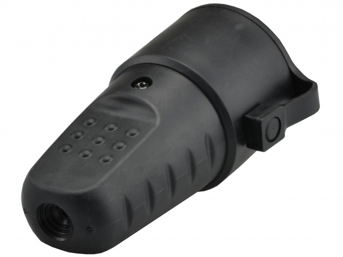 Priza neagra cupla cauciucata schuko 16A 250V cu capac IP44 [3]