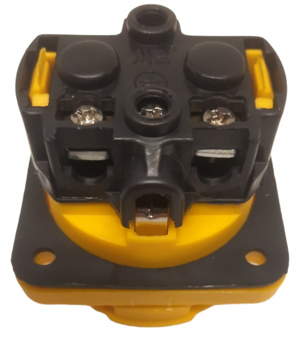 Priza schuko incastrabila galbena pentru tablouri electrice 16A IP54 [7]