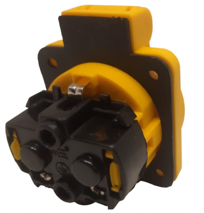 Priza schuko incastrabila galbena pentru tablouri electrice 16A IP54 [6]