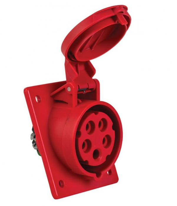 Priza trifazica 5 poli 16A 3P+N+E 6h incastrata oblica ST CEE 380V IP44 [1]