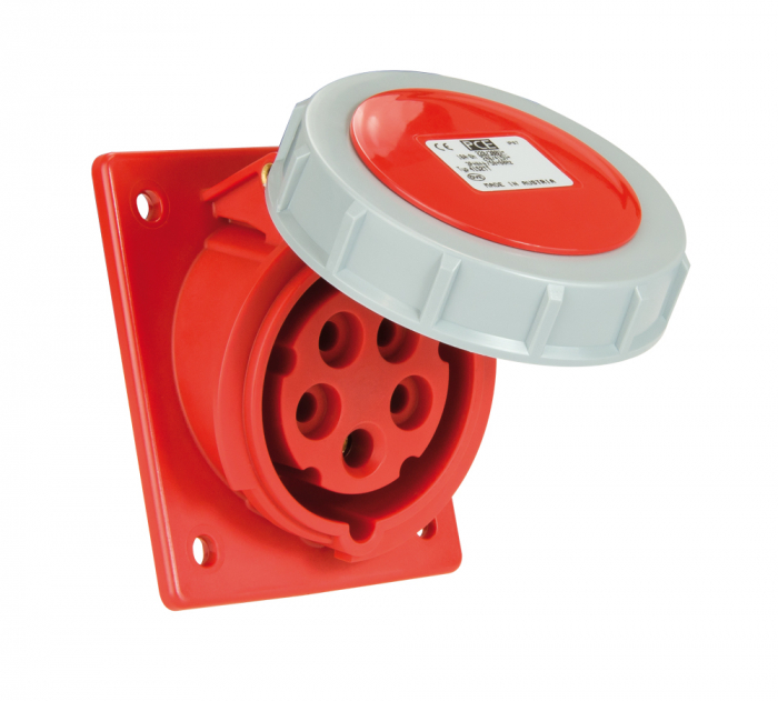 Priza trifazica 5 poli 16A 3P+N+E 6h incastrata oblica ST CEE 380V IP67 [3]